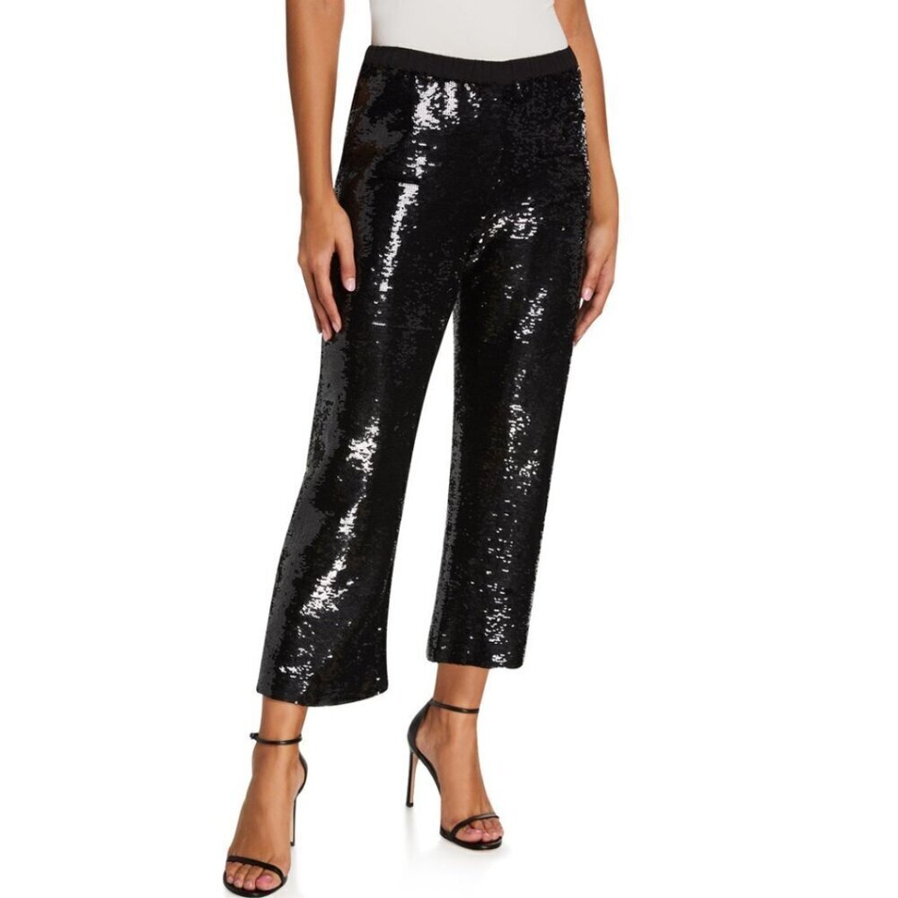 Figue Verushka Black Sequin Trousers Size S